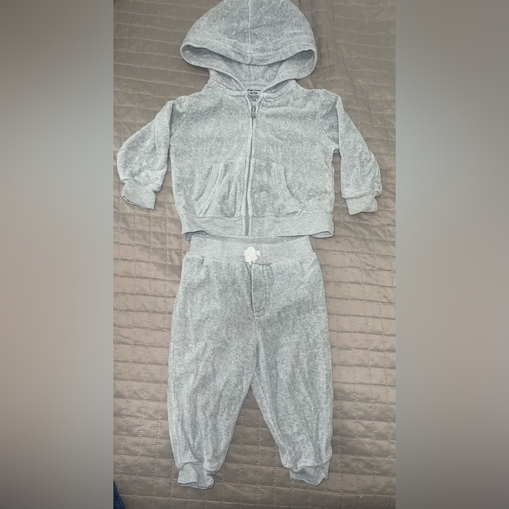 Ralph Lauren Gray French Terry Hoodie & Pant Set